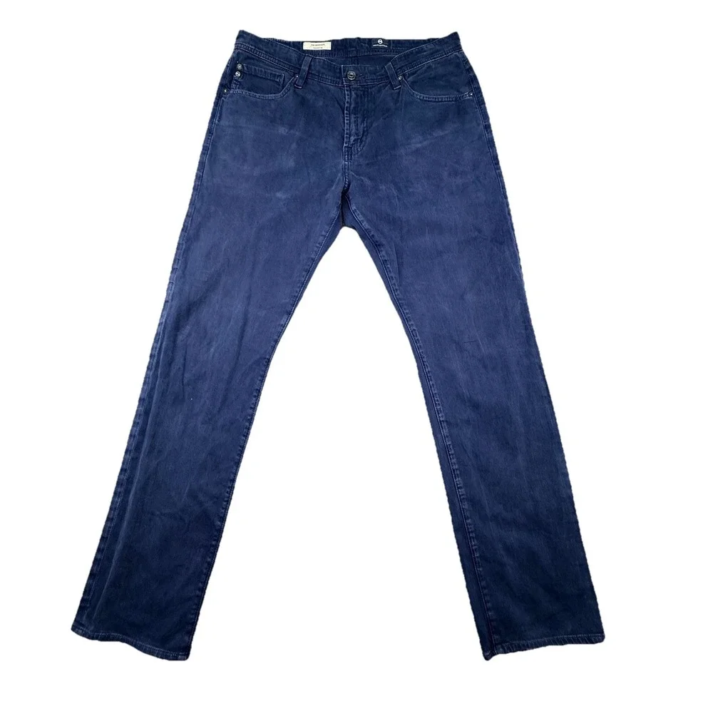 AG Adriano Goldschmied Pants The Graduate Men 33 x 32 Blue Sueded Tailored‎ Leg